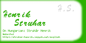 henrik struhar business card